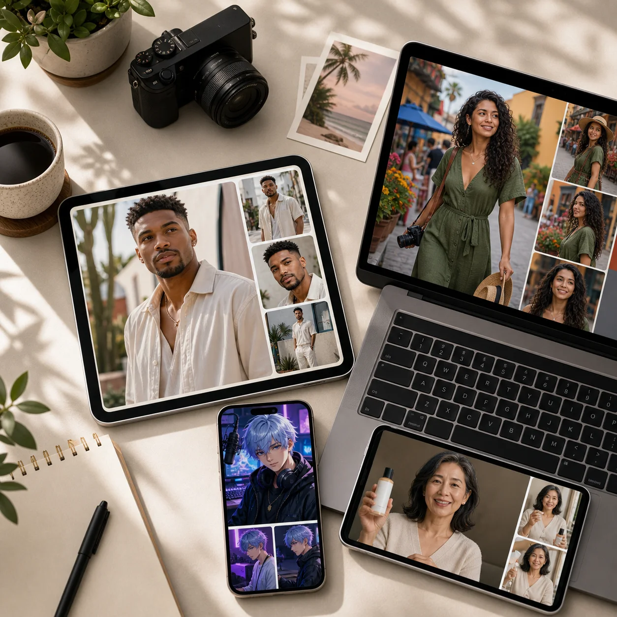 Export social-ready content step in the AI Influencer Generator workflow