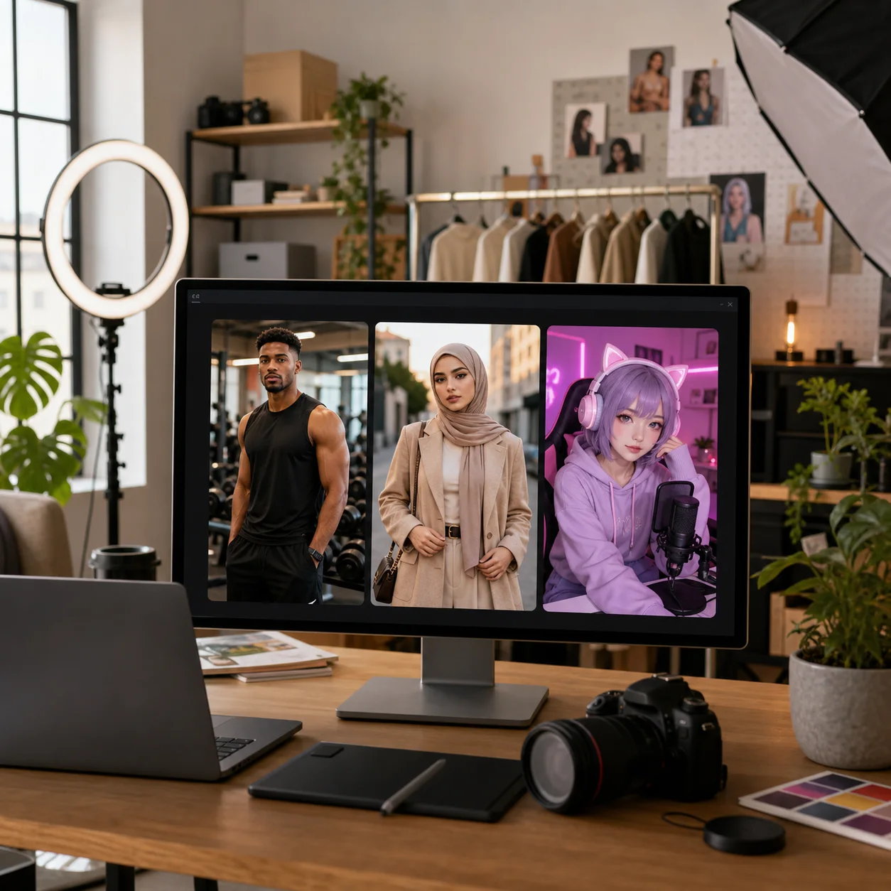 Generate photos and videos step in the AI Influencer Generator workflow